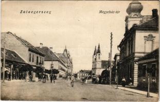 1924 Zalaegerszeg, Megyeház tér, Komlós és Farkas üzlete (EK)