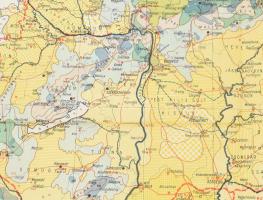 Magyarország gazdaságföldrajzi térképe, szerk.: dr. Fodor Ferenc, 1:1 500 000, kiadja: Magyar Földra...