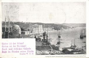 Constantinople harbour with mosque (Rb)