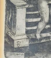 Szabó Vladimir (1905-1991): Zsuzsanna. Rézkarc, papír, jelzett a karcon, 29×23 cm. Párdarabja reprod...