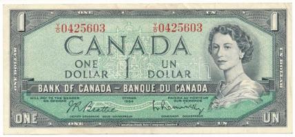 Kanada 1954. 1$ (átalakított haj) T:F, szép papír Canada 1954. 1 Dollar (modified hair style) C:F, fine paper Krause P#74b