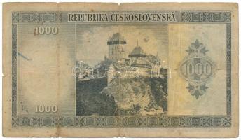 Csehszlovákia 1945. 1000K T:VG lyuk
Czechoslovakia 1945. 1000 Korun C:VG hole
Krause P#65