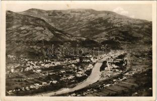 Rahó, Rachov, Rahiv, Rakhiv; látkép, háttérben a Dumen. Feig Bernát kiadása / general view