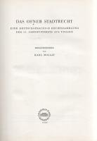 Mollay, Karl (herausg.): 
Das Ofner Stadtrecht. Eine Deutschsprachinge Rechtssammlung des 15. Jahrh...