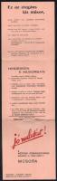 cca 1940 Jó mulatást! A központi színházjegyiroda műsora