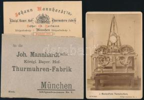 cca 1890 toronyóra reklám foó. Joh. Mannhardt. 11x17 cm + boríték