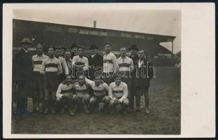 1929 Magyarság-Rákosliget Corinthian serleg kupadöntő Magyarság csapata csoportkép, fotólap