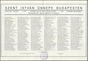 cca 1930 Szent István ünnepe Budapesten: üzemek és gyárak bemutatása nagy méretű névsor 2 db. 46x30 cm