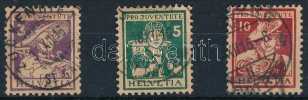 Svájc 1916 Pro Juventute - Népviseletek sor Mi 130-132 (Mi EUR 120.-)