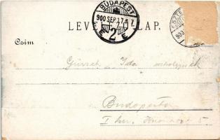 1900 Esztergom, Bazilika, templom, híd (Rb)