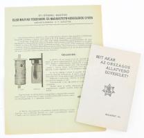 1911 Mit akar az Országos Állatvédő Egyesület. 36 oldalas kiadvány képekkel, + ifj Kühnel Márton első magyar fészekodú- és madáretető-készülékek gyára reklám nyomtatvány 4 p.