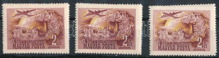 1950 Bélyegmúzeum 3 db sor (12.000)