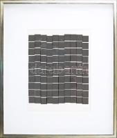 Vera Molnár (1924-): Kompozíció. Szitanyomat, papír. Jelzett. Számozott: 41/50. Üvegezett fakeretben...