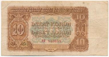 Csehszlovákia 1953. 10K T:F,VG Czechoslovakia 1953. 10 Korun C:F,VG Krause P#83