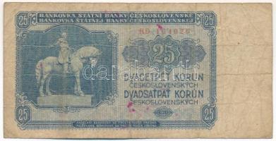 Csehszlovákia 1953. 25K T:VG Czechoslovakia 1953. 25 Korun C:VG Krause P#84