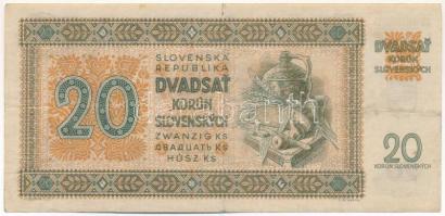 Szlovákia 1942. 20K T:F erős papír
Slovakia 1942. 20 Korun C:F strong paper
Krause P#7