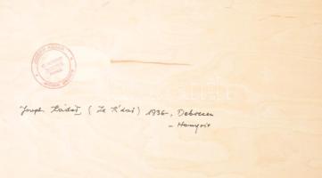 Joseph Kádár (1936-2019): Geometrikus kompozíció. Akril, fa, jelezve balra lent, hátoldalán Joseph K...