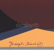 Joseph Kádár (1936-2019): Geometrikus kompozíció. Akril, fa, jelezve balra lent, hátoldalán Joseph K...