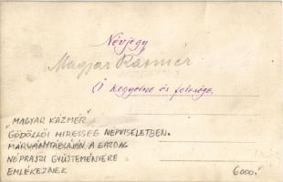 Gödöllő, Magyar Kázmér földművesiskolai tanfelügyelő, néprajzi gyűjtő, etnográfus népviseletben. pho...