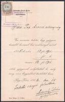 1878-1882 3 db gyógyszertári fejléces számla: Nagykőrös Tarkőy Kálmán Magyar címerhez címzett, Mülle...