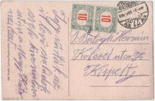 Fülek, Filakovo; Fő utca, városháza. Vasúti levelezőlapárusítás 439. / main street, town hall (felül...