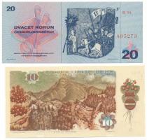 Csehszlovákia 1970. 20K + 1986. 10K T:XF Czechoslovakia 1970. 20 Korun + 1986. 10 Korun C:XF