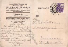1937 Oberdrauburg, Gailbergsattel, Ferienheim für Kinder (glue mark)