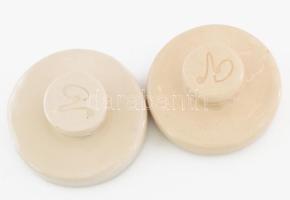 Kerámia süteménypecsét pár, hóember és hópihe motívummal, d: 5 cm