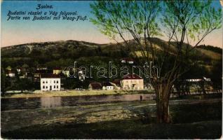 Zsolna, Sillein, Zilina; Budatini részlet a Vág folyóval. Schwarcz Vilmos kiadása / Partie von Budatini mit Waag-Fluß / Váh riverside (EK)