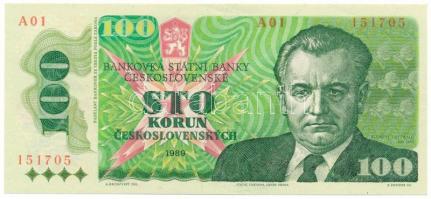 Csehszlovákia 1989. 100K T:XF Czechoslovakia 1989. 100 Korun C:XF