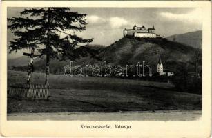 Krasznahorkaváralja, Krásnohorské Podhradie; vár. Özv. dr. Mariska Györgyné kiadása / Hrad Krásna Horka / castle (EK)