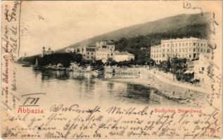 1900 Abbazia, Opatija; Südlicher Strandweg