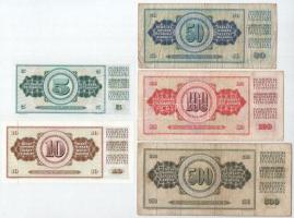 Jugoszlávia 1965-1970. 5D - 500D (5xklf) T:AU-F, szakadások
Yugoslavia 1965-1970. 5 Dinara - 500 Di...