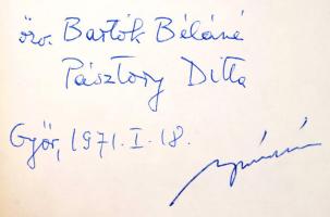Bartók Béláné Pásztory Ditta (1903-1982) zongoraművész, Bartók Béla feleségének aláírása könyvben: U...
