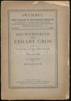 Dienes Éva (szerk.): Das Witwenbuch des Erhart Gros I. Teil. Herausgegeben und mit Einleitung versehen von Eva Dienes. Mit einem Nachwort von Richard Huss. Debrecen, 1936, "Kultura". XIX+80 p. Német nyelven. Kiadói papírkötésben, felvágatlan lapokkal, sérült gerinccel, sérült borító két részben elvált a könyvtesttől. Csak az I. kötet! Debrecenben őrzött, német ny. kódex.