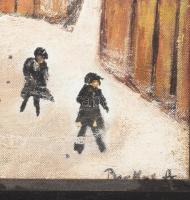 Berkes A jelzéssel: Utcarészlet. Olaj, vászon, fakeretben, 34x40 cm