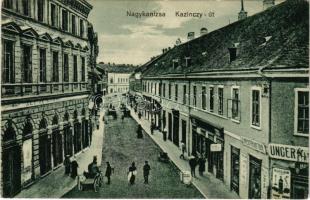 1917 Nagykanizsa, Kazinczy út, Unger Ullmann, Alt és Böhm üzlete, cementraktár. Fischel Fülöp Fia kiadása