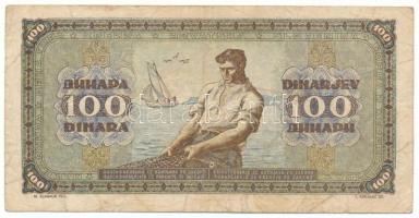 Jugoszlávia 1946. 100D T:F
Yugoslavia 1946. 100 Dinara C:F
Krause P#65