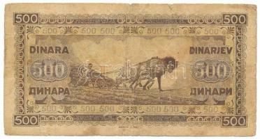 Jugoszlávia 1946. 500D T:VG, szakadások
Yugoslavia 1946. 500 Dinara C:VG, tears
Krause P#66