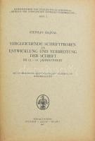 [Középkori írások fejlődése és összehasonlítása] Stephan Hajnal. Vergleichende Schriftproben zur Entwicklung und Verbreitung der Schrift im 12-13 Jahrundert. Budapest. 1943.Danubia. 16p + 32 t. Egészvászon kötésben