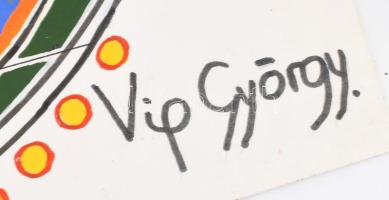 Vig György (George Vig) (?-): Maszk. Olaj, karton. Jelzett. 50×50 cm