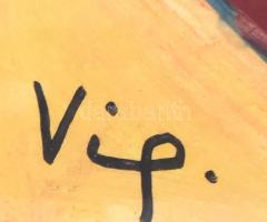 Vig György (George Vig) (?-): Önarckép, 2005. Olaj, papír. Jelzett. 64×44,5 cm