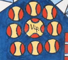 Vig György (George Vig) (?-): Önarckép, 2005. Olaj, karton. Jelzett. 70×50 cm