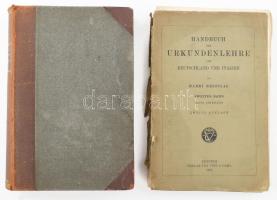 Bresslau, Harry.:Handbuch der Urkundenlehre für Deutschland und Italien I.-II. .Leipzig, 1912-15. Veit &amp; Comp., 746 + (4)p.; 392p. Az első kötet korabeli, kissé kopott félbőr kötésben, a második szétvált papírkötésben