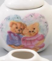 10 darabos babaház porcelán teás készlet