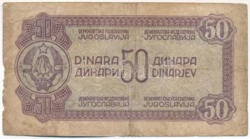 Jugoszlávia 1944. 50D T:VG, tűlyuk
Yugoslavia 1944. 50 Dinar C:VG, pinhole
Krause P#52