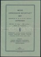 1927 Sopron MOVE sporthét programja 24p.