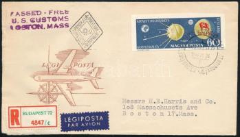 1959 Holdrakéta vágott bélyeg FDC-n