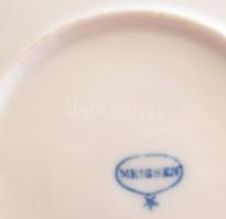 Meissen hagymamintás asztalközép kínáló, jelzett, kis kopással, d: 30,5 cm