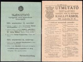 1924 Nyíregyháza Útmutató Gazdasági, ipari és kulturális kiállításról + a város százéves ünnepsége 3 db röplap